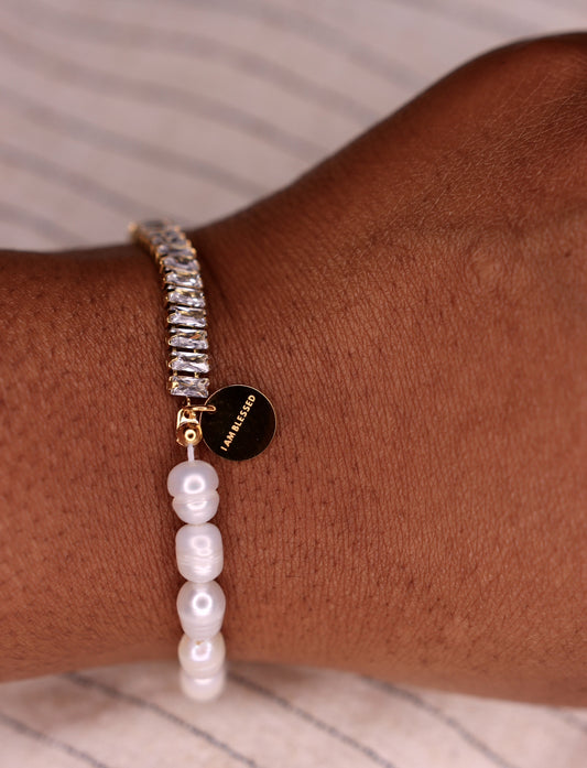 I Am Blessed Tennis Affirmation Bracelet
