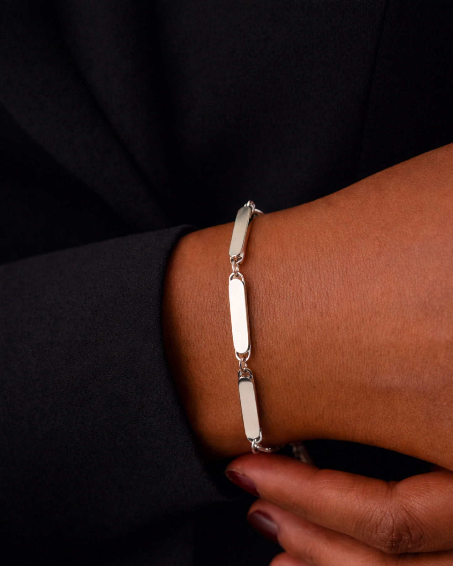 Velur 3 bar bracelet (Add Your Own Text  For free)