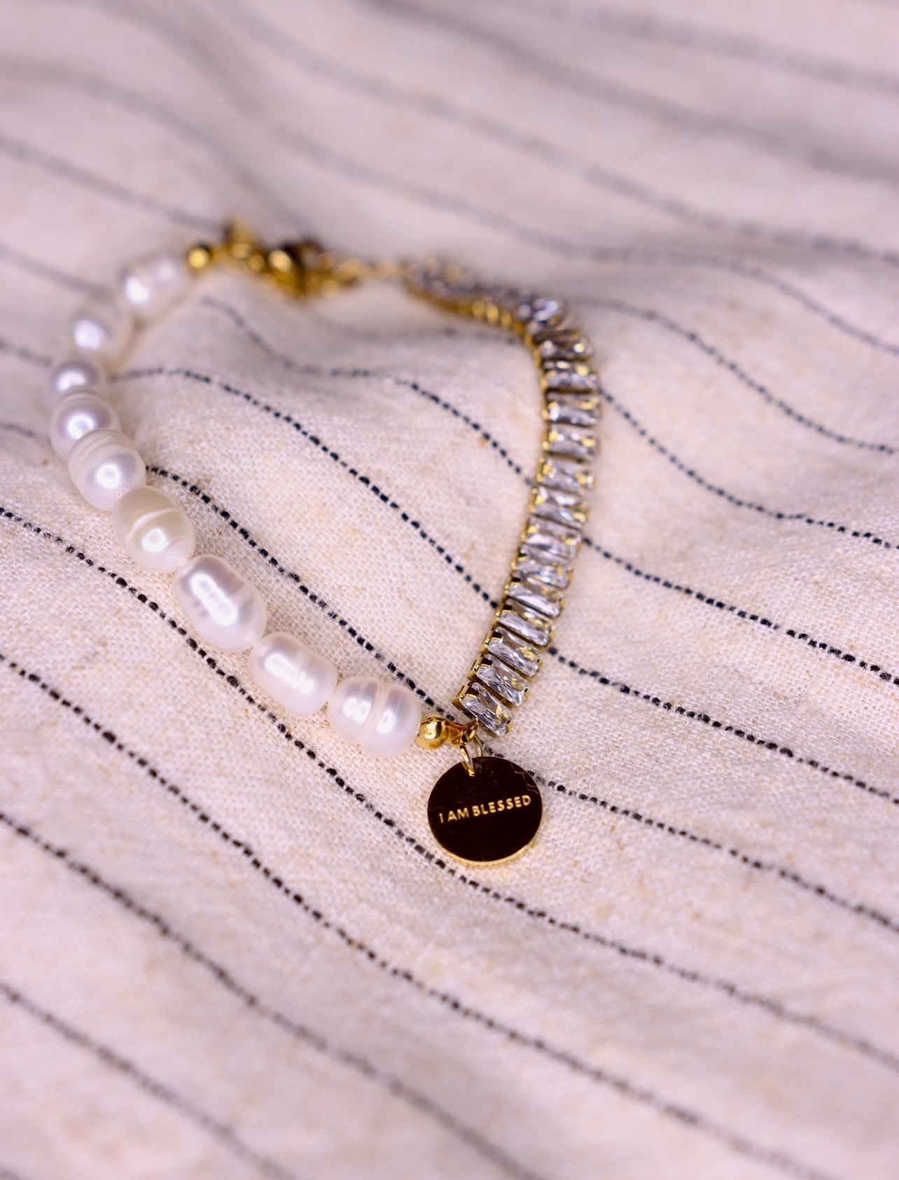 I Am Blessed Tennis Affirmation Bracelet