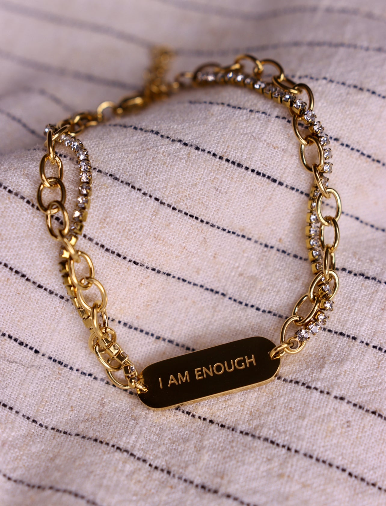 I Am Enough Twist Affirmation Bracelet