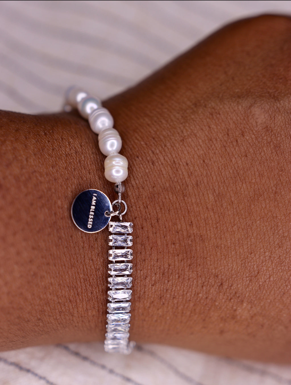 I Am Blessed Tennis Affirmation Bracelet