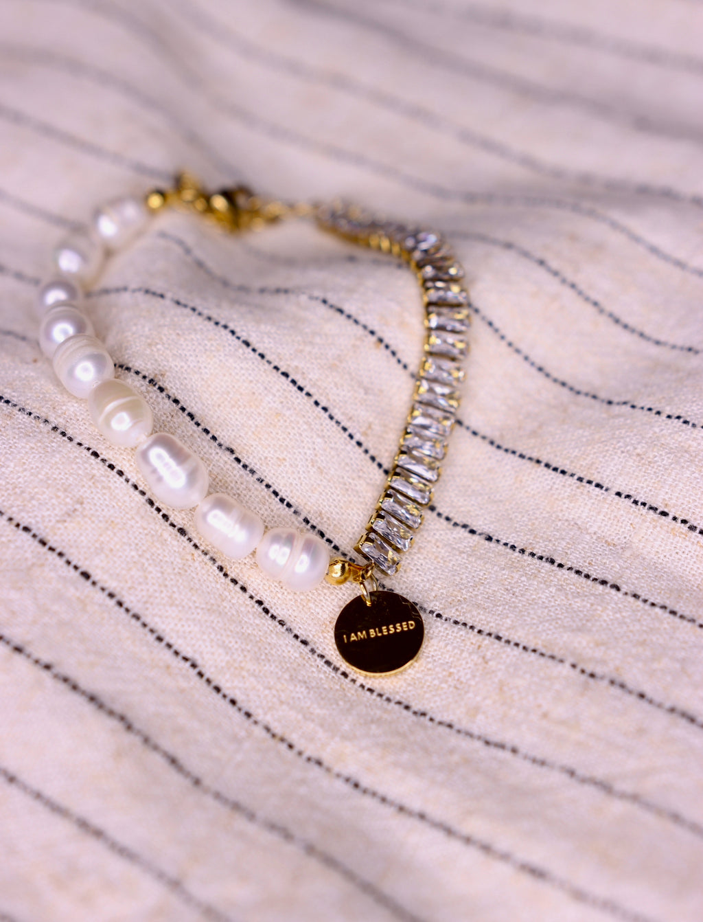 I Am Blessed Tennis Affirmation Bracelet