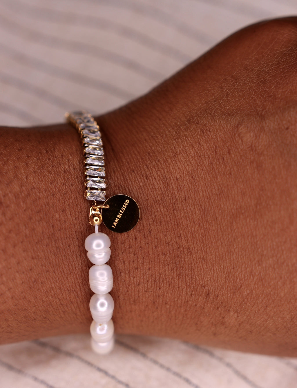 I Am Blessed Tennis Affirmation Bracelet