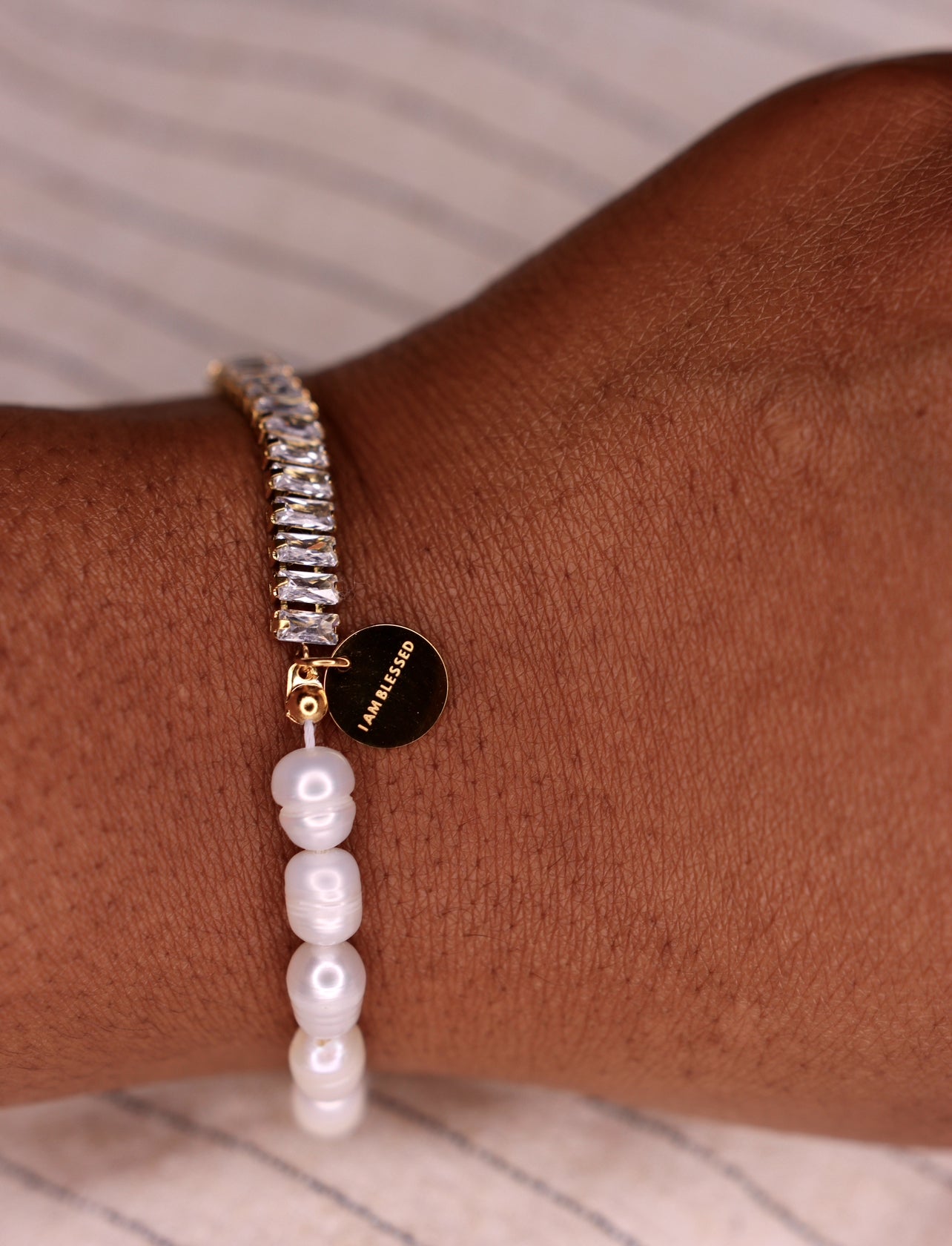 I Am Blessed Tennis Affirmation Bracelet