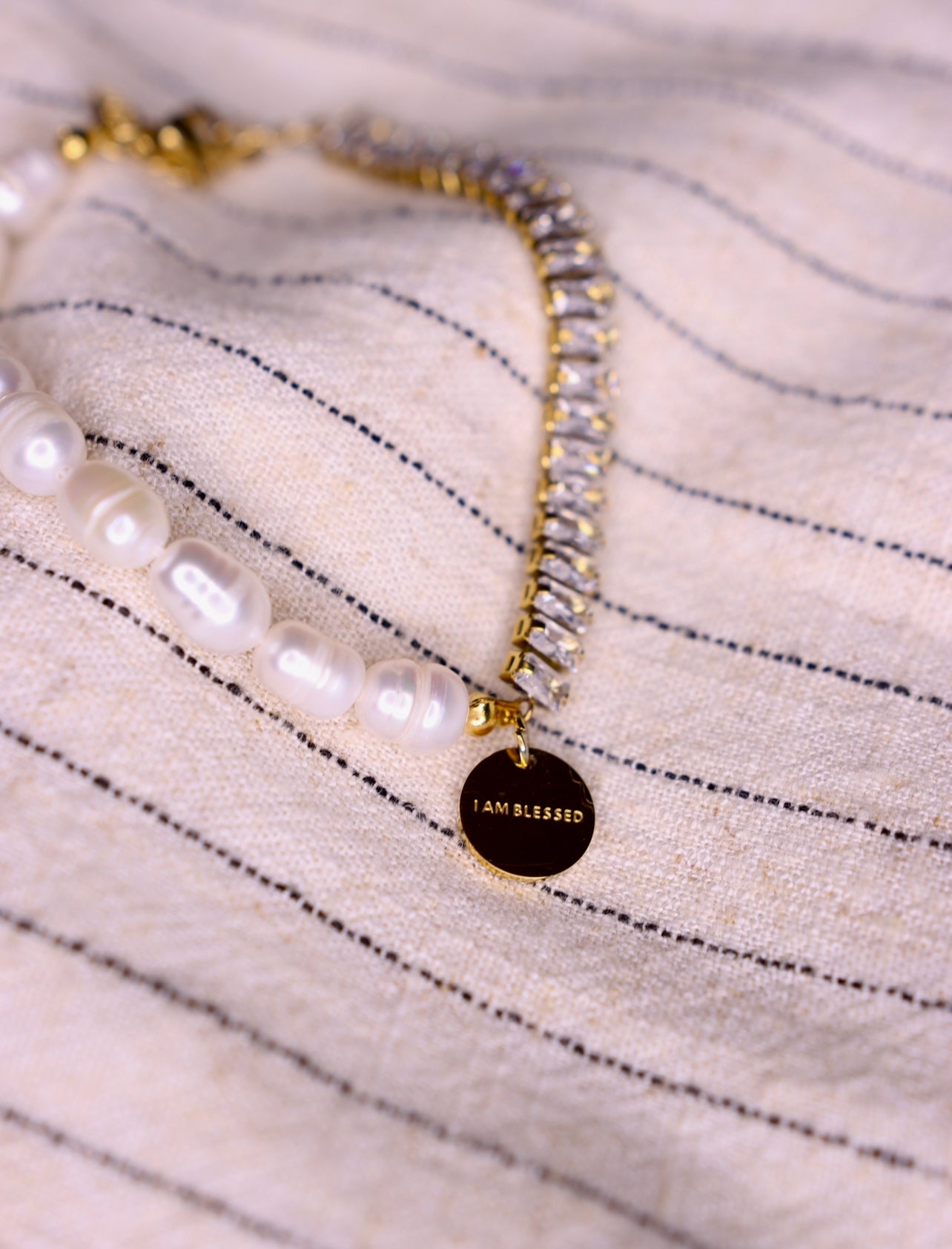I Am Blessed Tennis Affirmation Bracelet