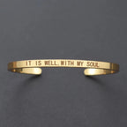 (Add Your Own Text  For free)Custom Cuff Bracelet Matte Finish