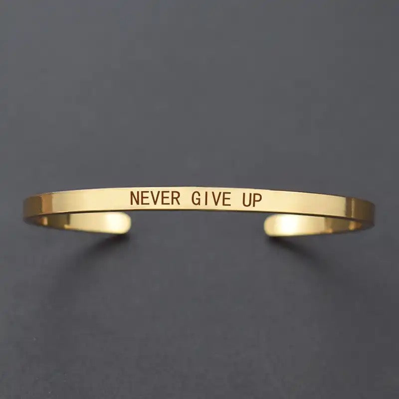 (Add Your Own Text  For free)Custom Cuff Bracelet Matte Finish