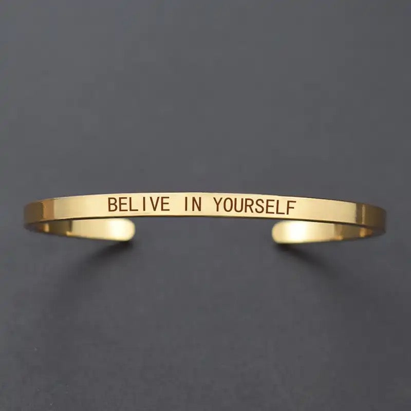 (Add Your Own Text  For free)Custom Cuff Bracelet Matte Finish
